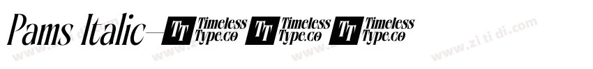 Pams Italic字体转换